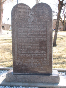 The 10 Commandments on the Court House Lawn in Roswell, NM